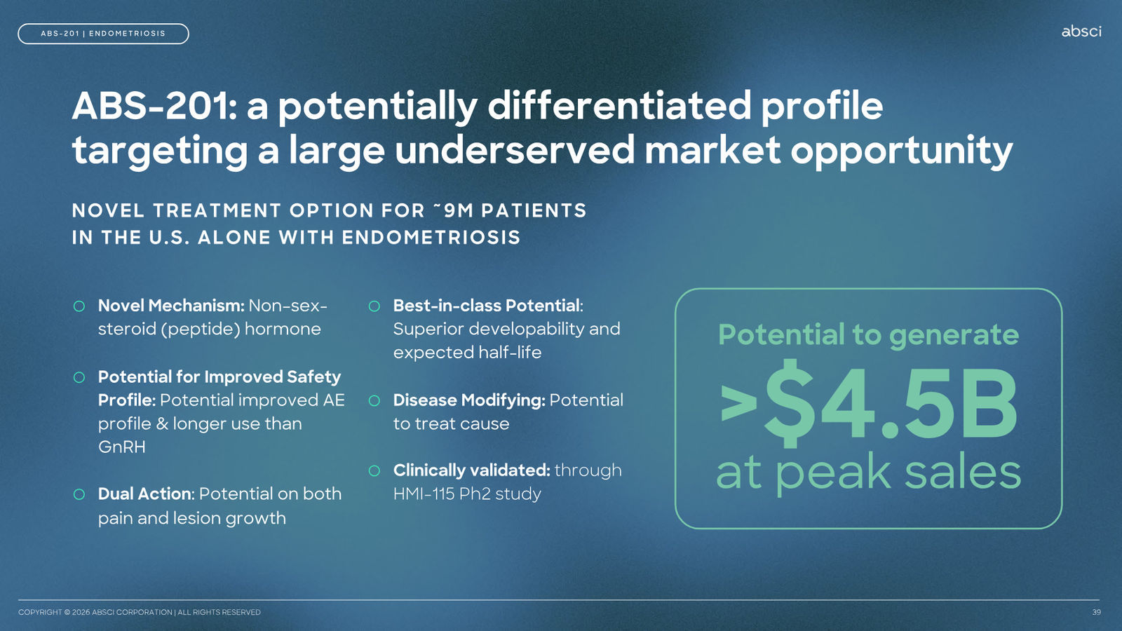 Corporate Presentation March 2026 — Generative AI Drug Creation — slide 39 of 79