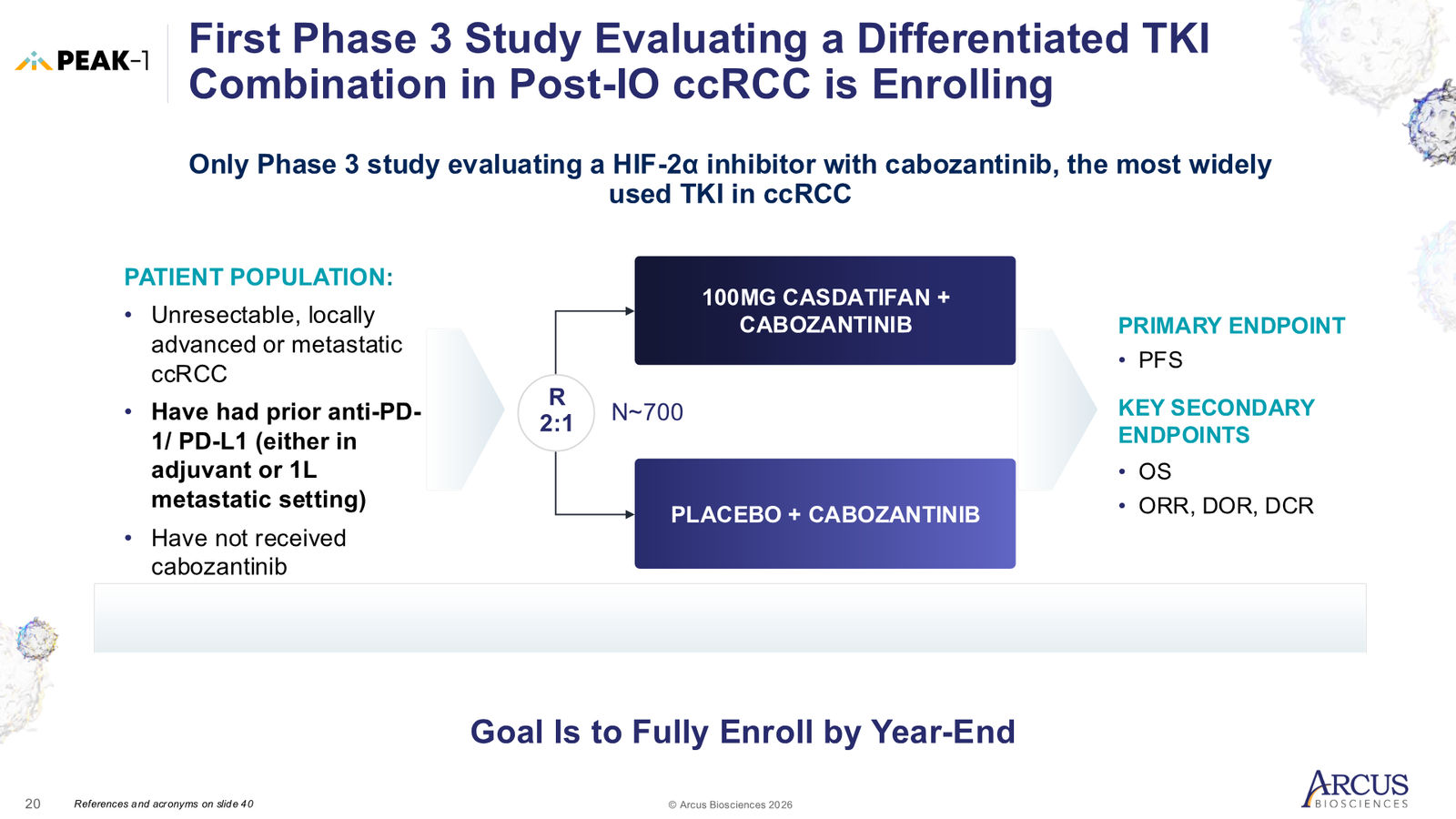 Arcus Biosciences 1Q26 Corporate Presentation — slide 20 of 40