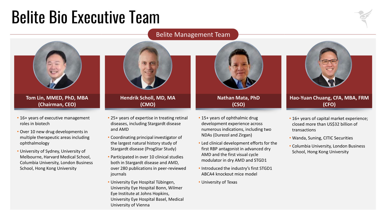Belite Bio Corporate Presentation — April 2026 — slide 3 of 32
