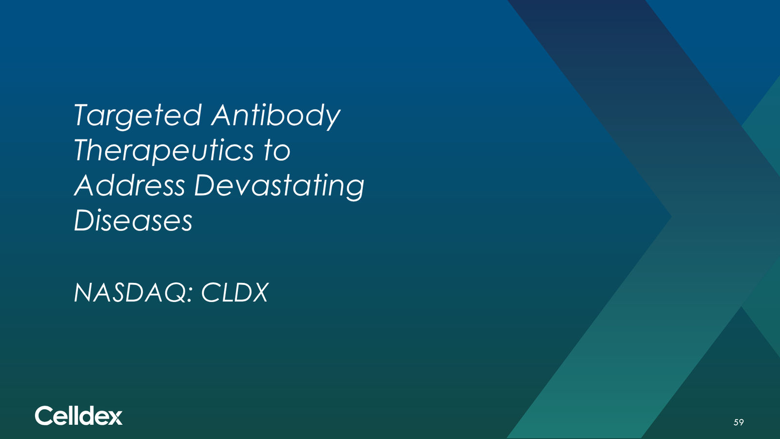 Pioneering new horizons in immunology to deliver life-changing therapies — slide 59 of 59