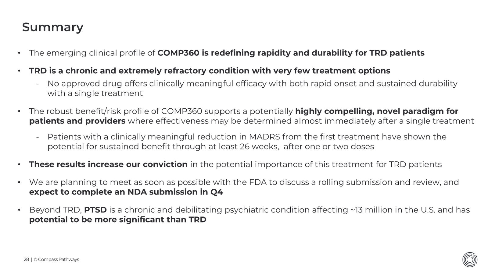 Transforming Mental Health Care Investor Presentation March 2026 — slide 28 of 31