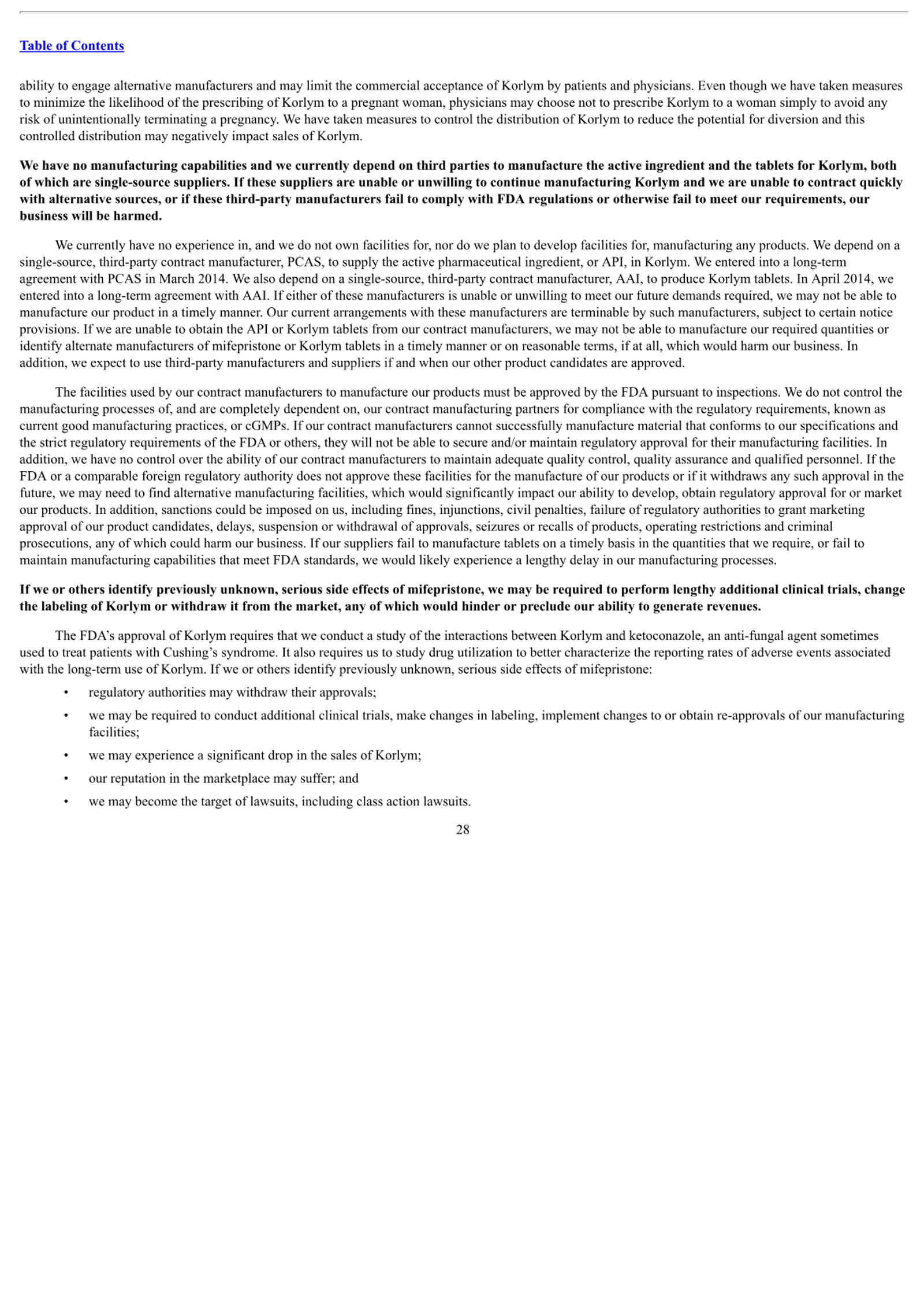 Corcept Therapeutics Corporate Presentation — slide 28 of 52