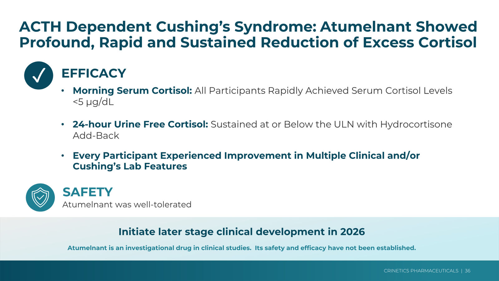 Crinetics Corporate Presentation February 2026 — slide 36 of 45