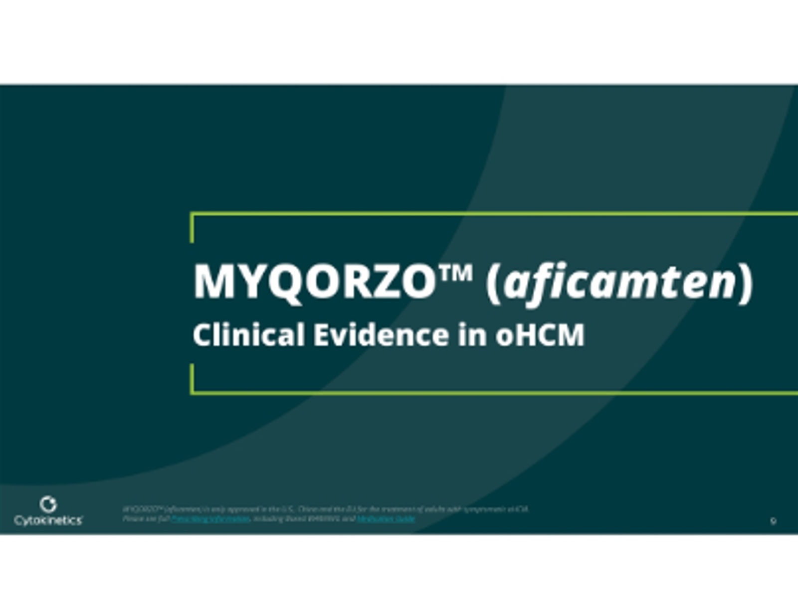 Cytokinetics Corporate Presentation May 2026 — slide 9 of 37