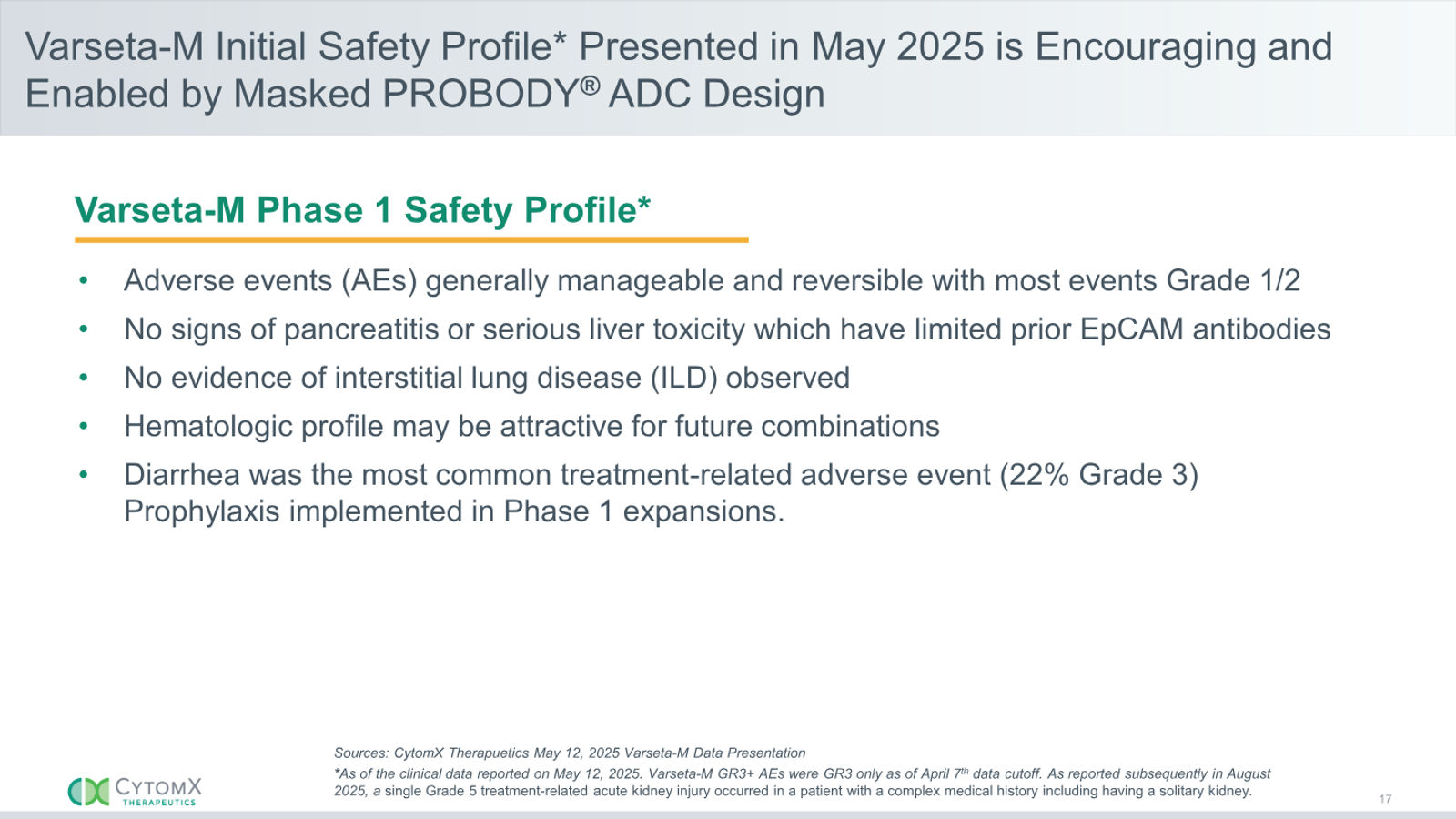 CytomX Therapeutics JP Morgan 2026 — slide 17 of 32