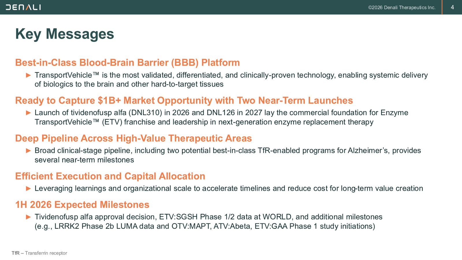 DNLI Corporate Presentation — January 2026 — slide 4 of 37