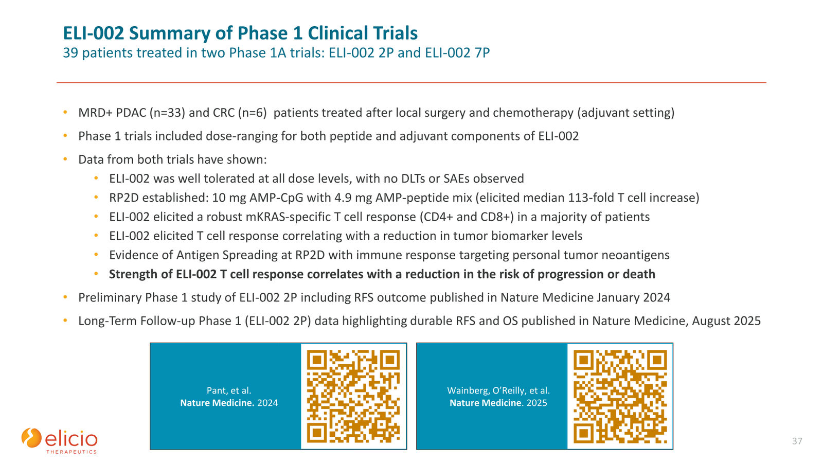 Elicio Therapeutics Corporate Deck — January 2026 — slide 37 of 50