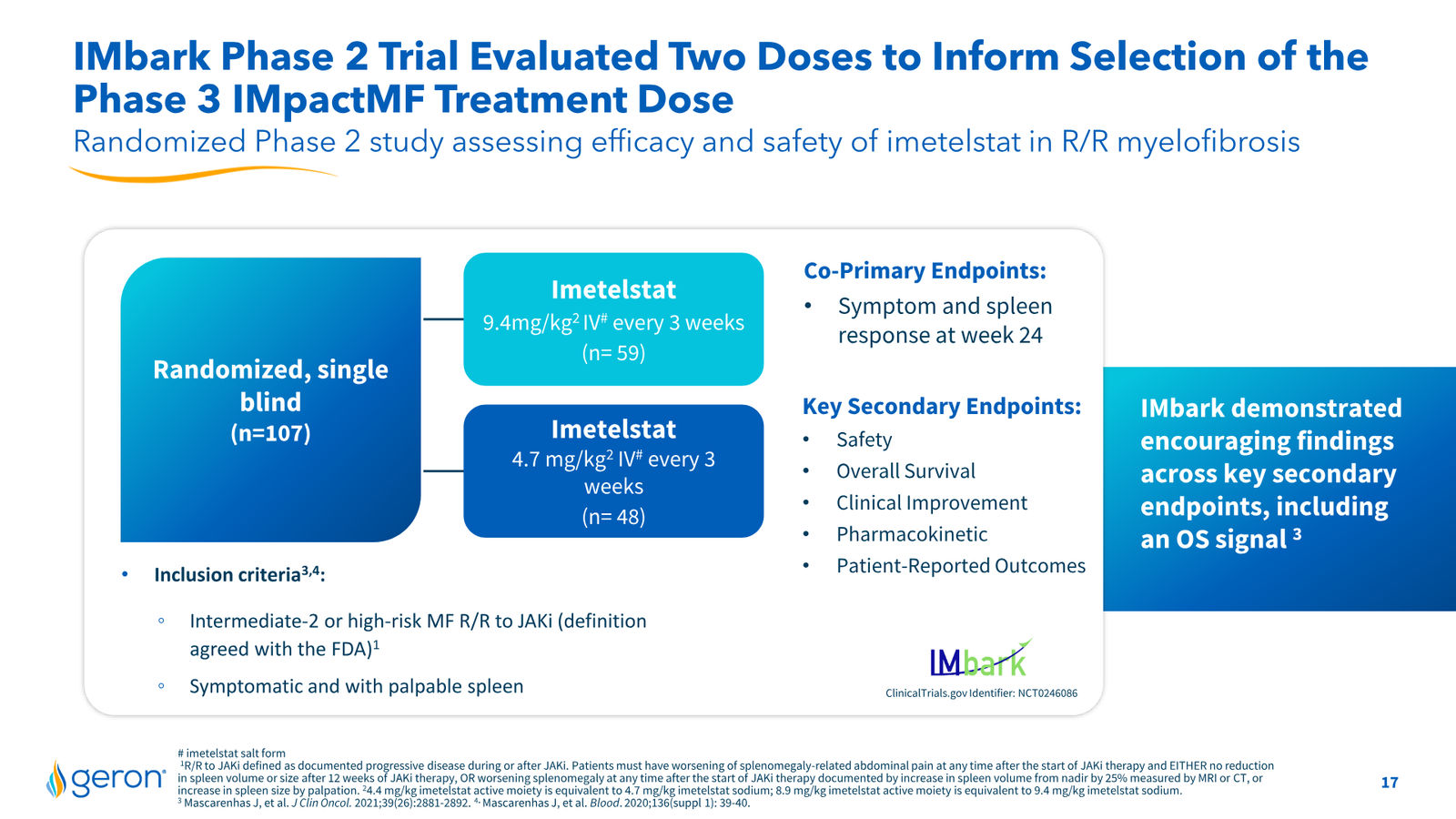 Geron Corporate Presentation February 2026 — slide 17 of 25