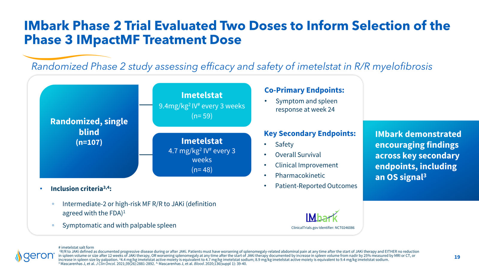 Geron August 2026 Corporate Presentation — slide 19 of 31