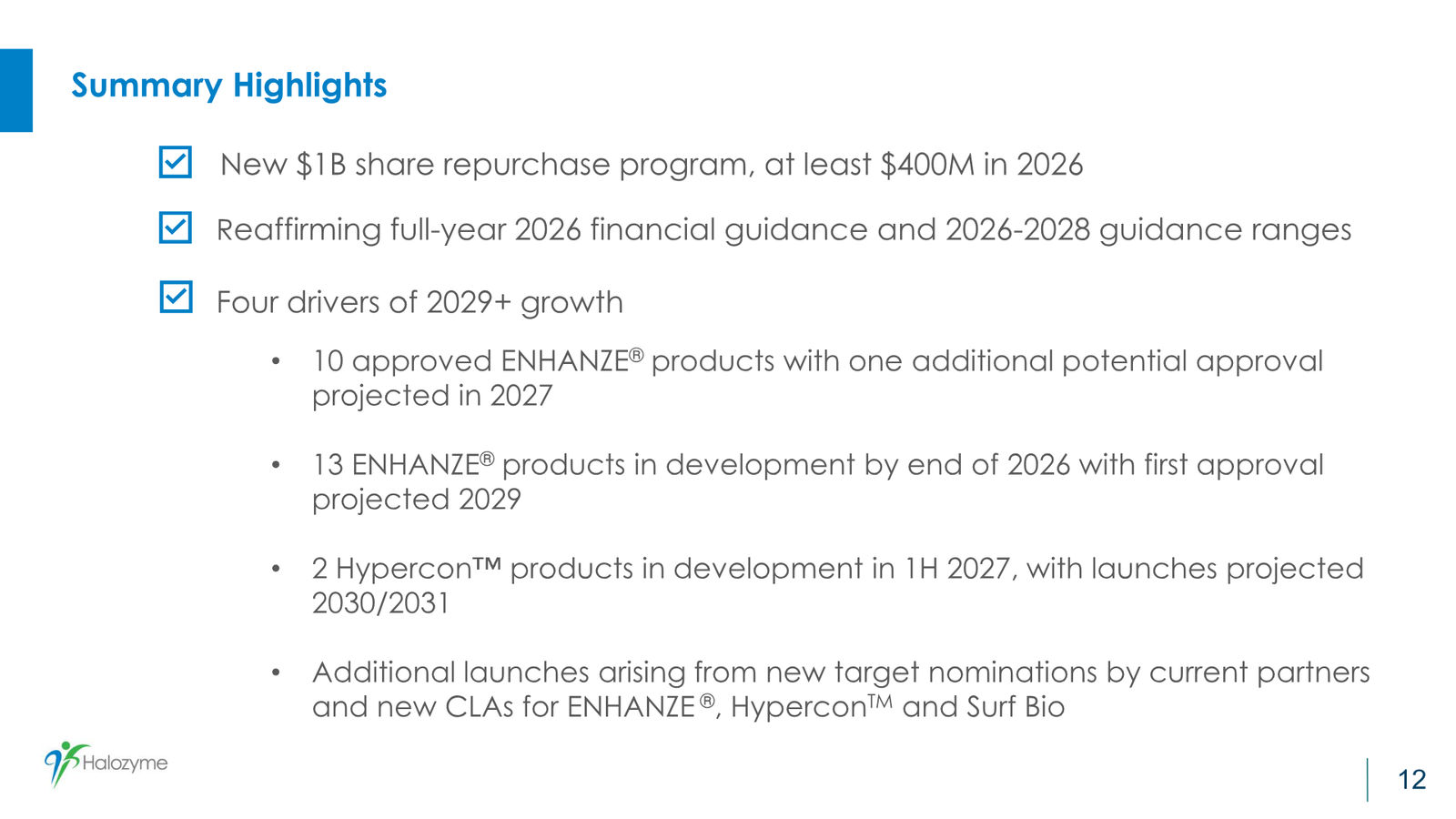 Halozyme First Quarter 2026 Financial & Operating Results — slide 12 of 17
