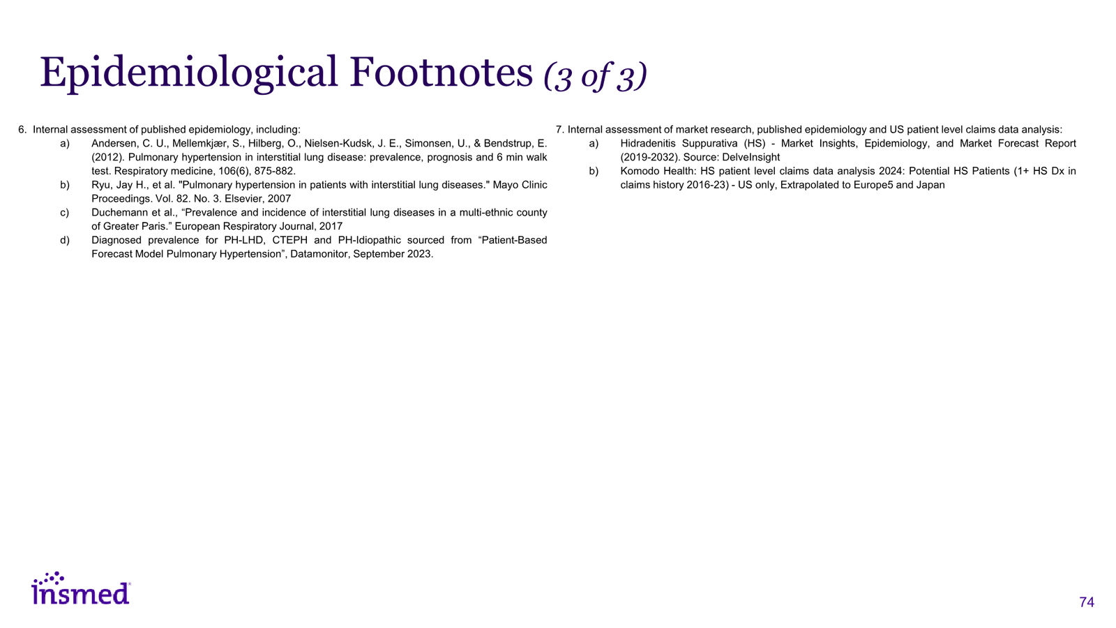Insmed Investor Presentation March 2026 — slide 74 of 75