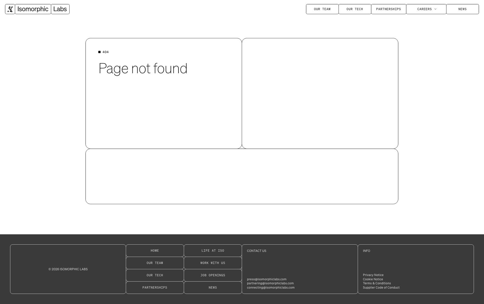Isomorphic Labs website — page 3 of 3