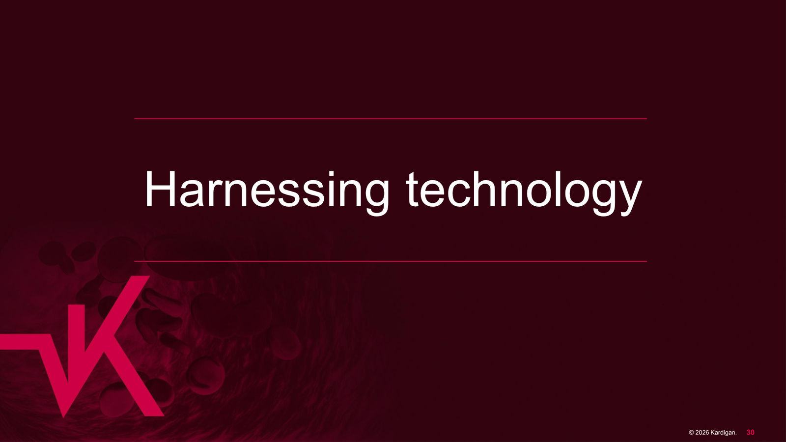 Kardigan Corporate Presentation — slide 30 of 35