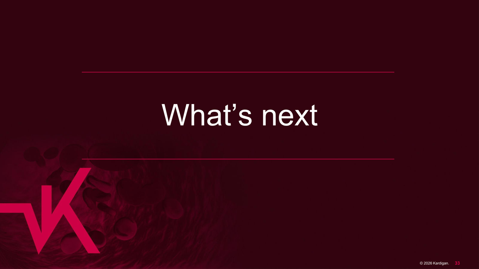 Kardigan Corporate Presentation — slide 33 of 35