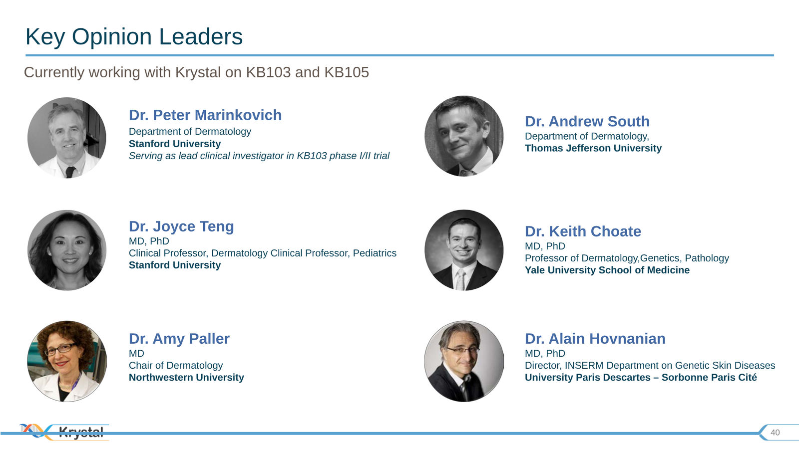 Krystal Biotech Corporate Presentation Q3 2019 — slide 40 of 43