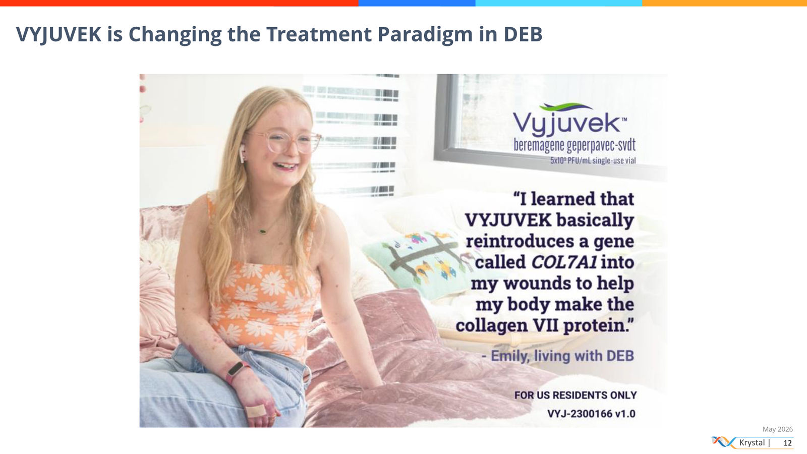Krystal Biotech Corporate Presentation May 2026 — slide 12 of 51