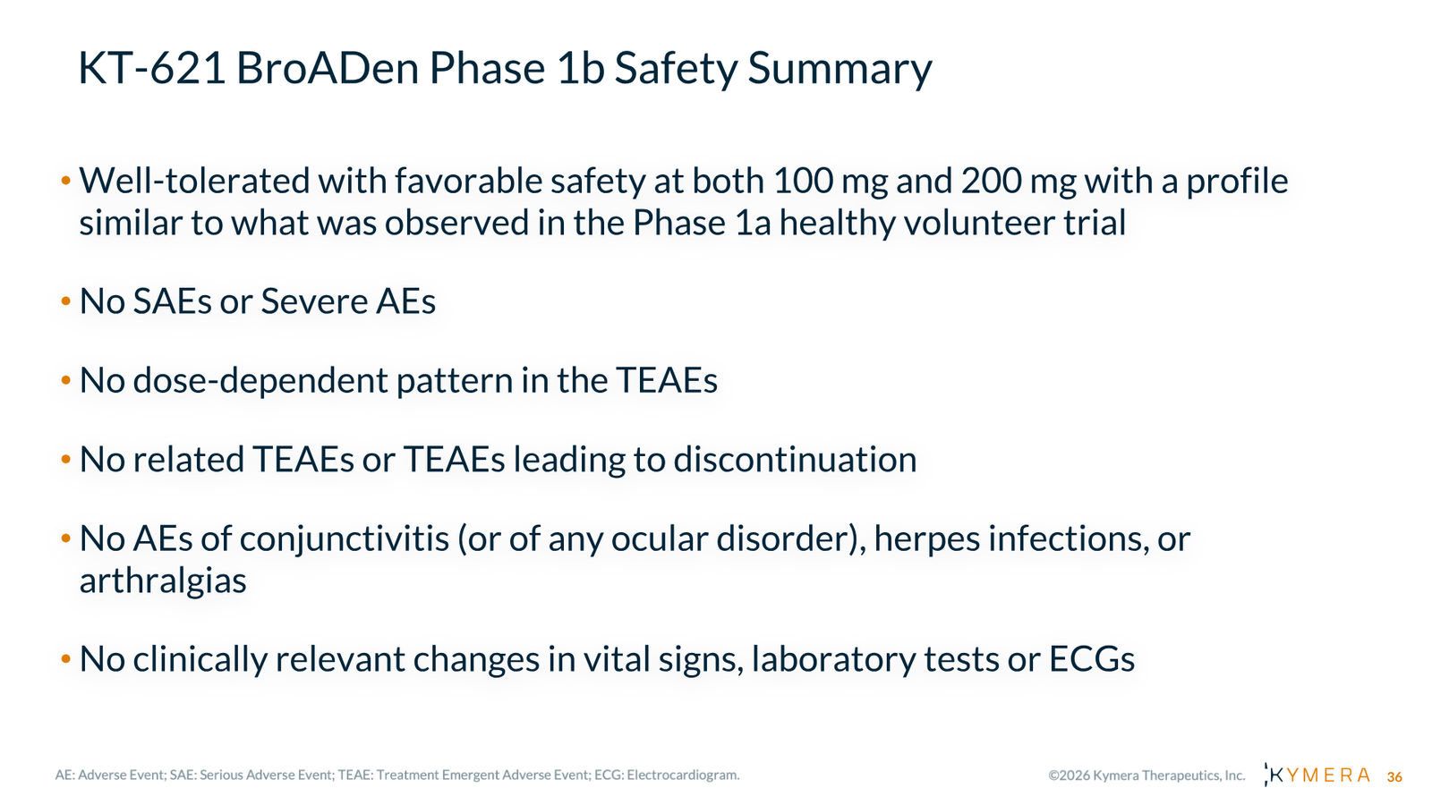 Kymera Therapeutics Corporate Presentation — February 2026 — slide 36 of 71