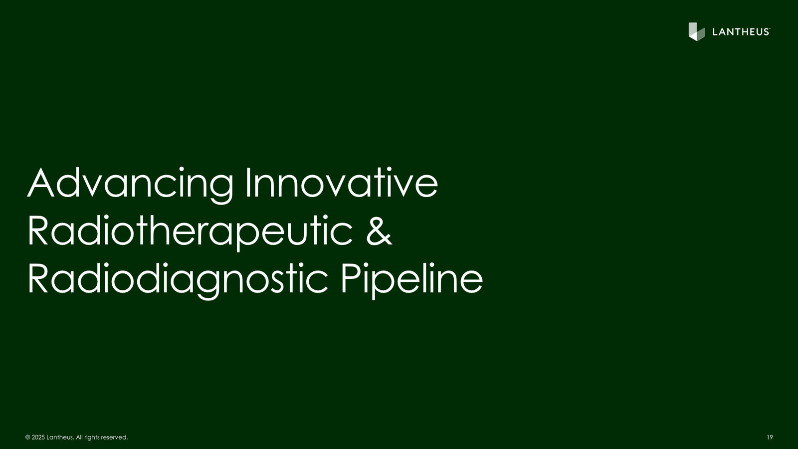 Lantheus Investor Presentation — slide 19 of 55