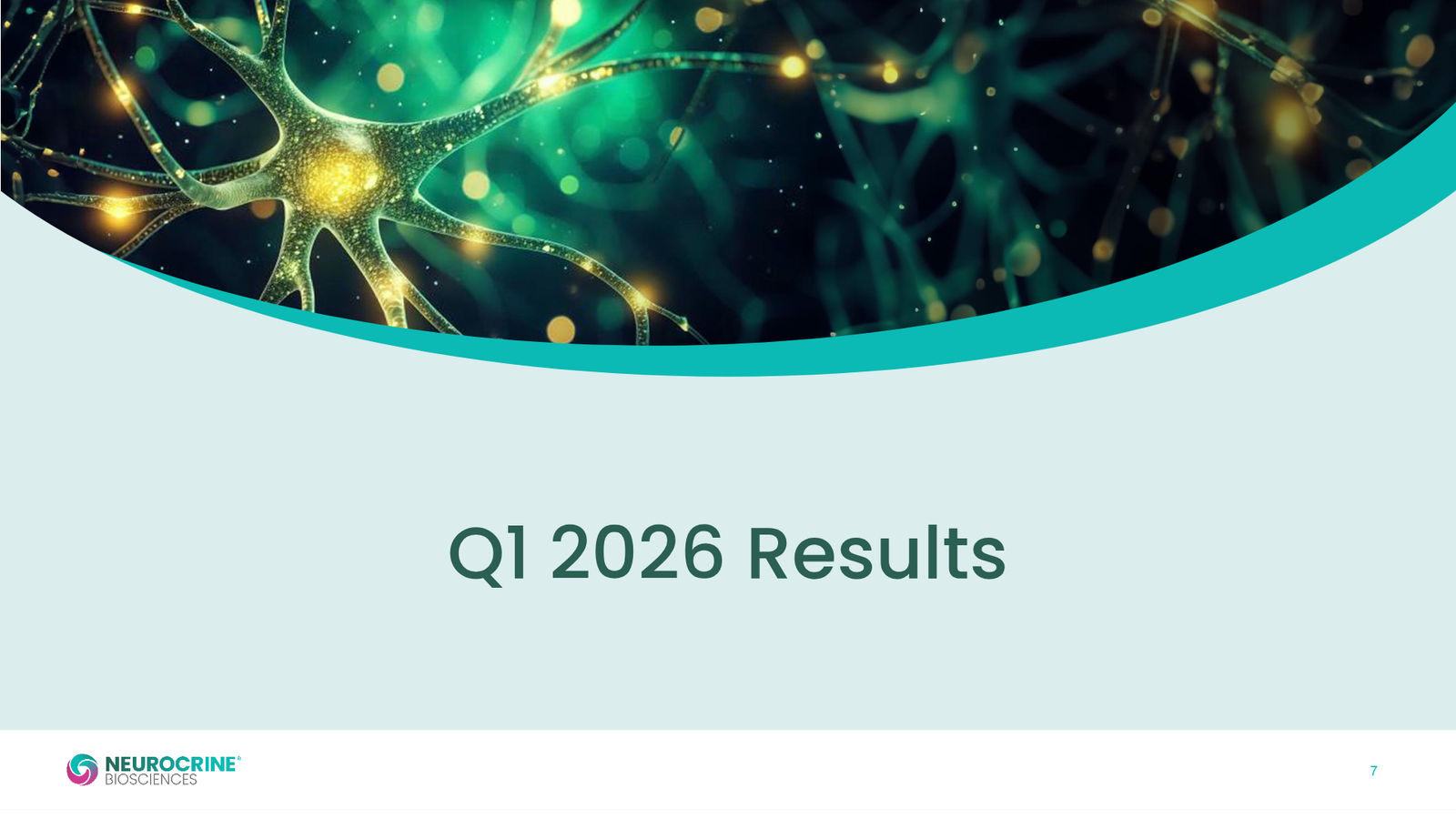 Neurocrine Q1 2026 Earnings Presentation — slide 7 of 15