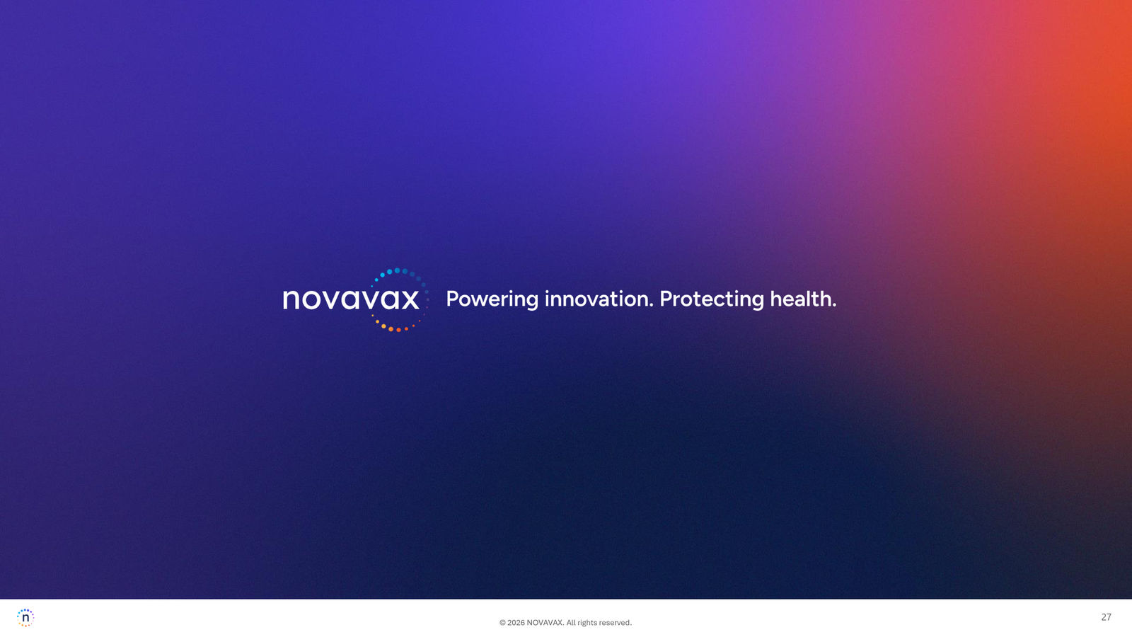 Novavax Corporate Presentation — March 2026 — slide 27 of 27