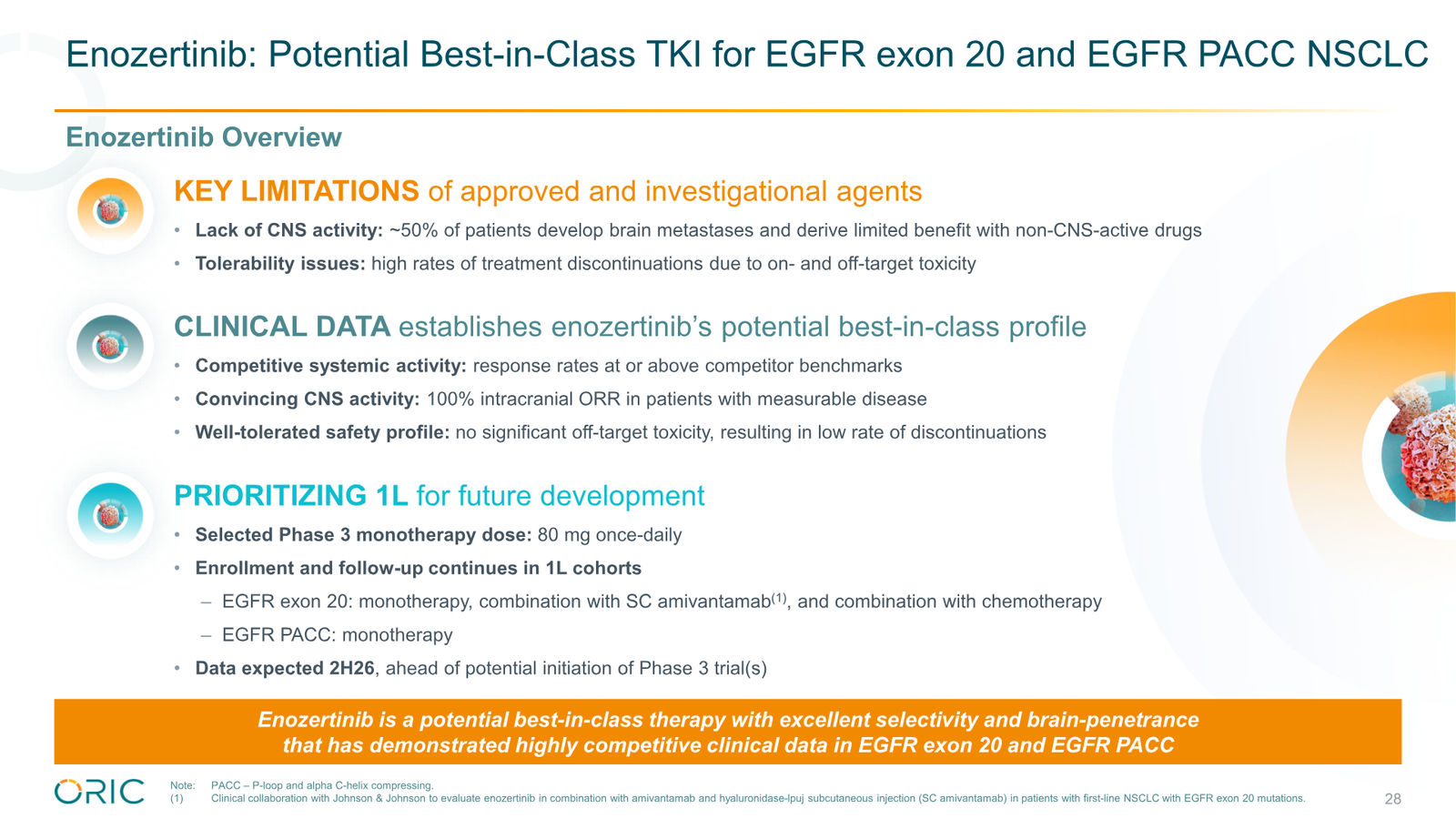 ORIC Pharmaceuticals Company Presentation March 2026 — slide 28 of 50