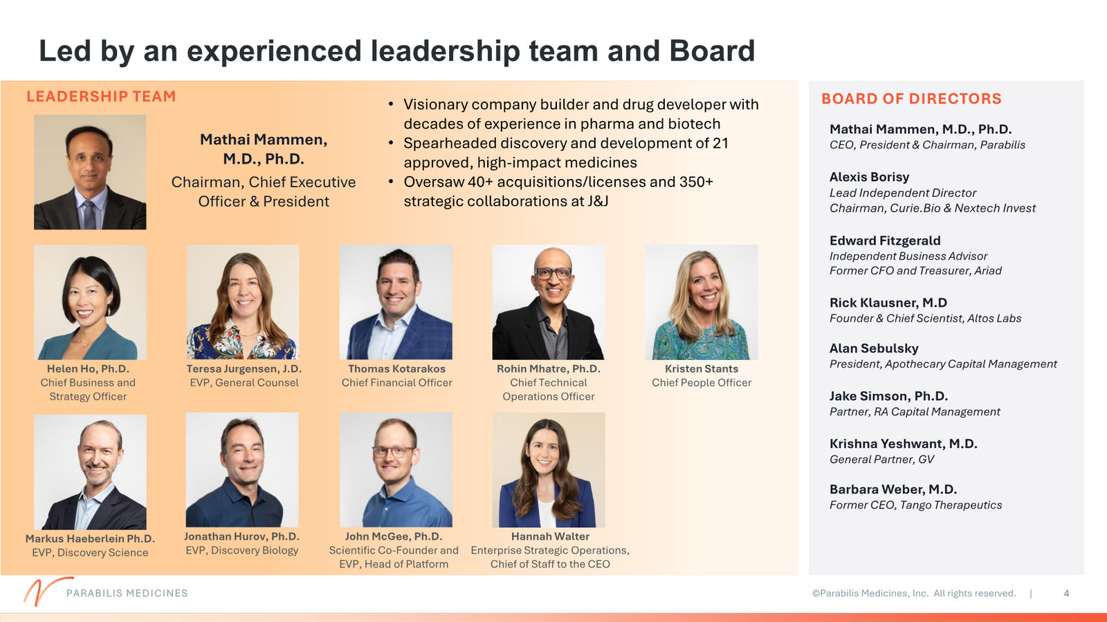 Parabilis Corporate Presentation — slide 4 of 32