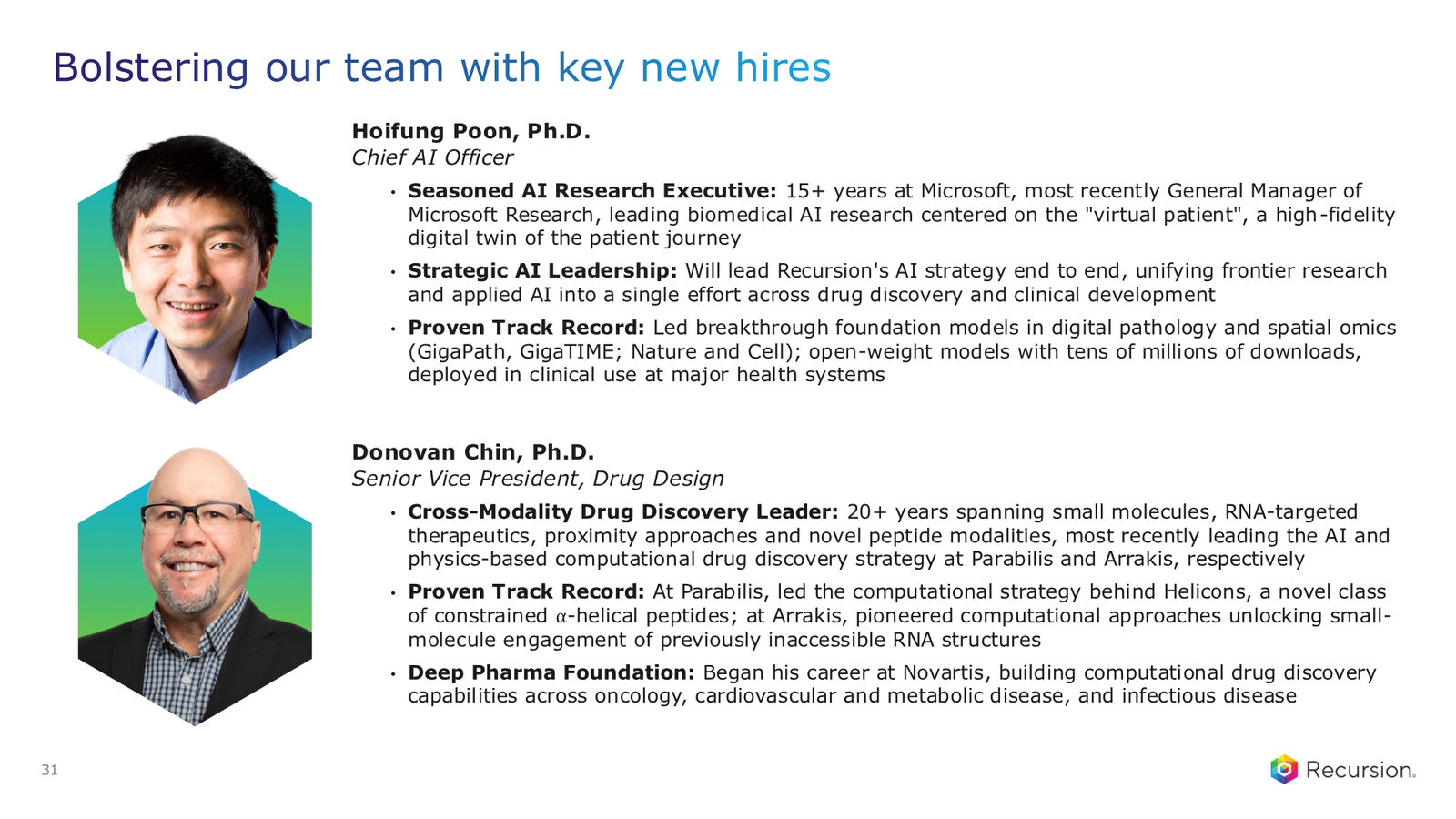 Recursion 2Q 2026 Earnings Presentation — slide 31 of 38