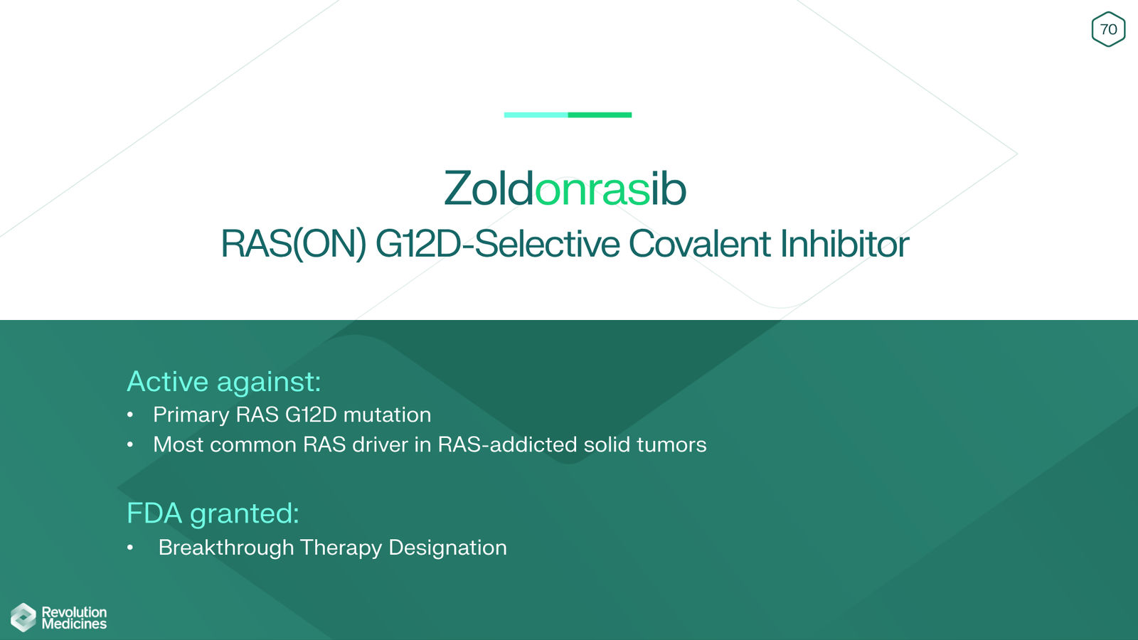 Revolution Medicines Corporate Presentation — slide 70 of 76