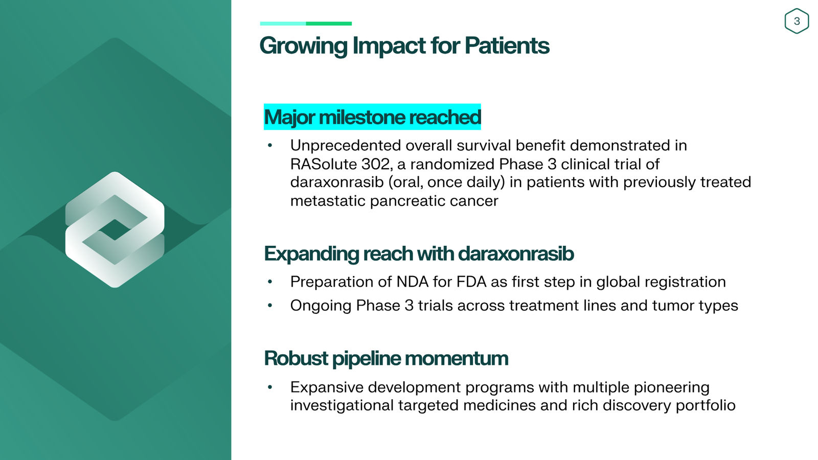 Revolution Medicines Corporate Presentation — slide 3 of 85