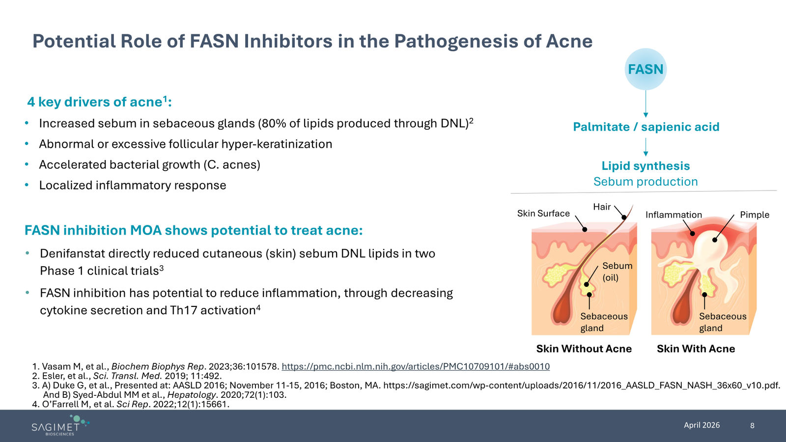 Sagimet Biosciences Corporate Presentation — April 2026 — slide 8 of 22