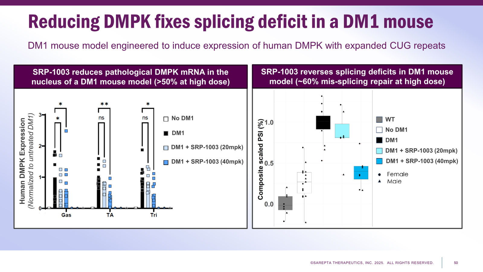Sarepta Corporate Presentation 2025 — slide 50 of 60