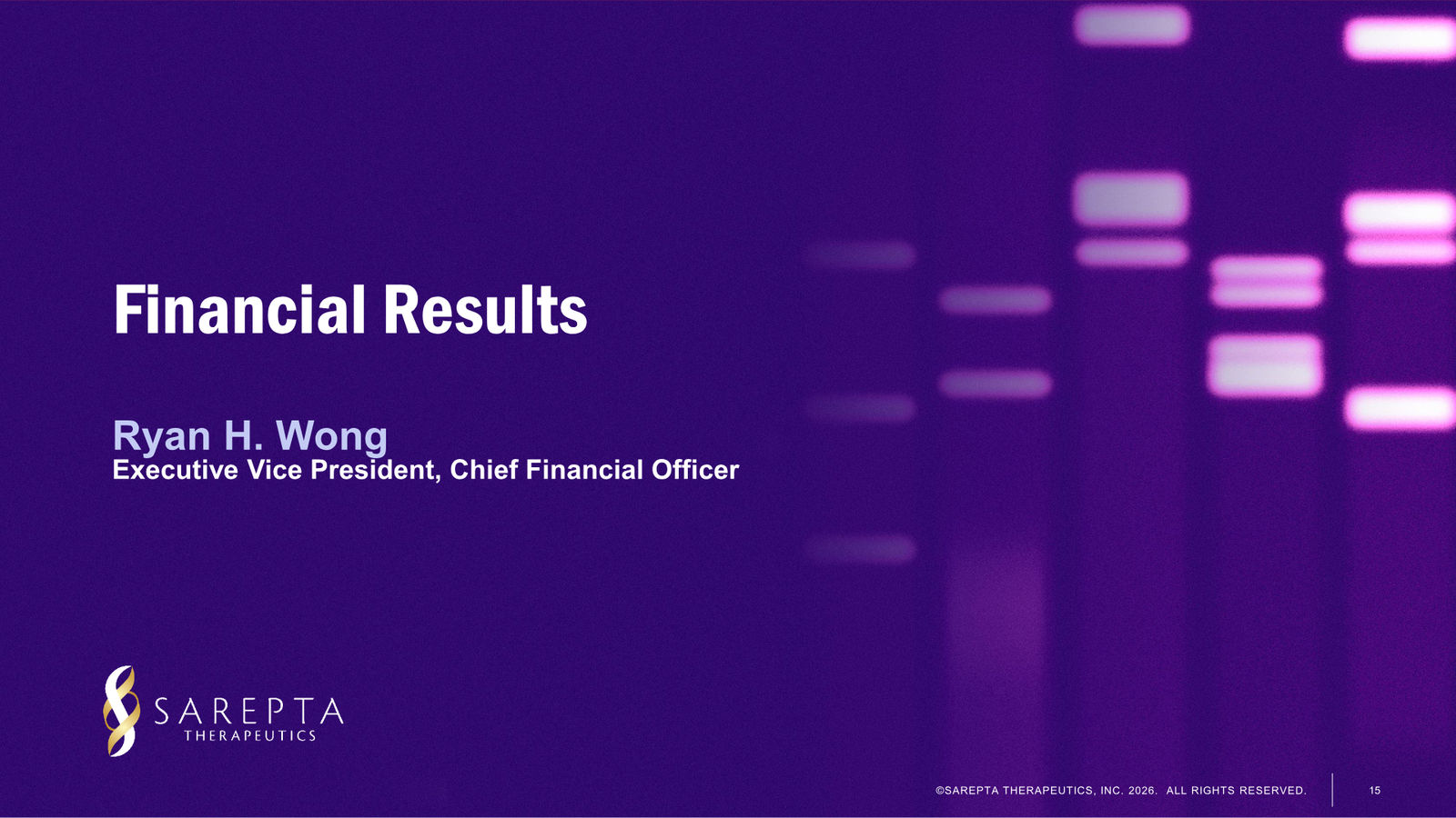 Sarepta First Quarter 2026 Financial Results — slide 15 of 24