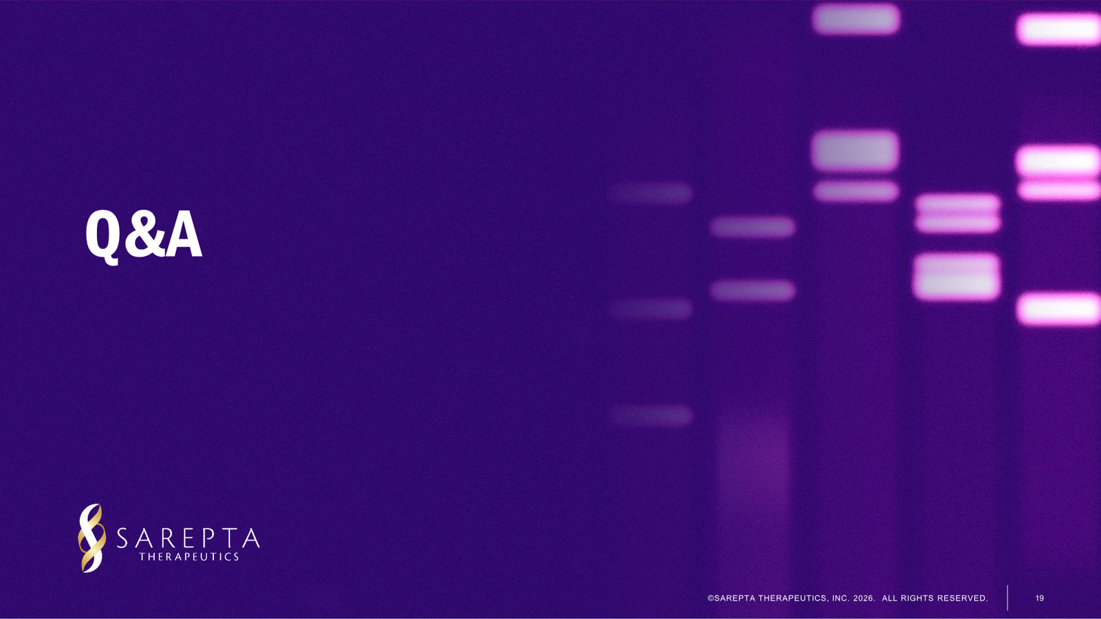 Sarepta First Quarter 2026 Financial Results — slide 19 of 24