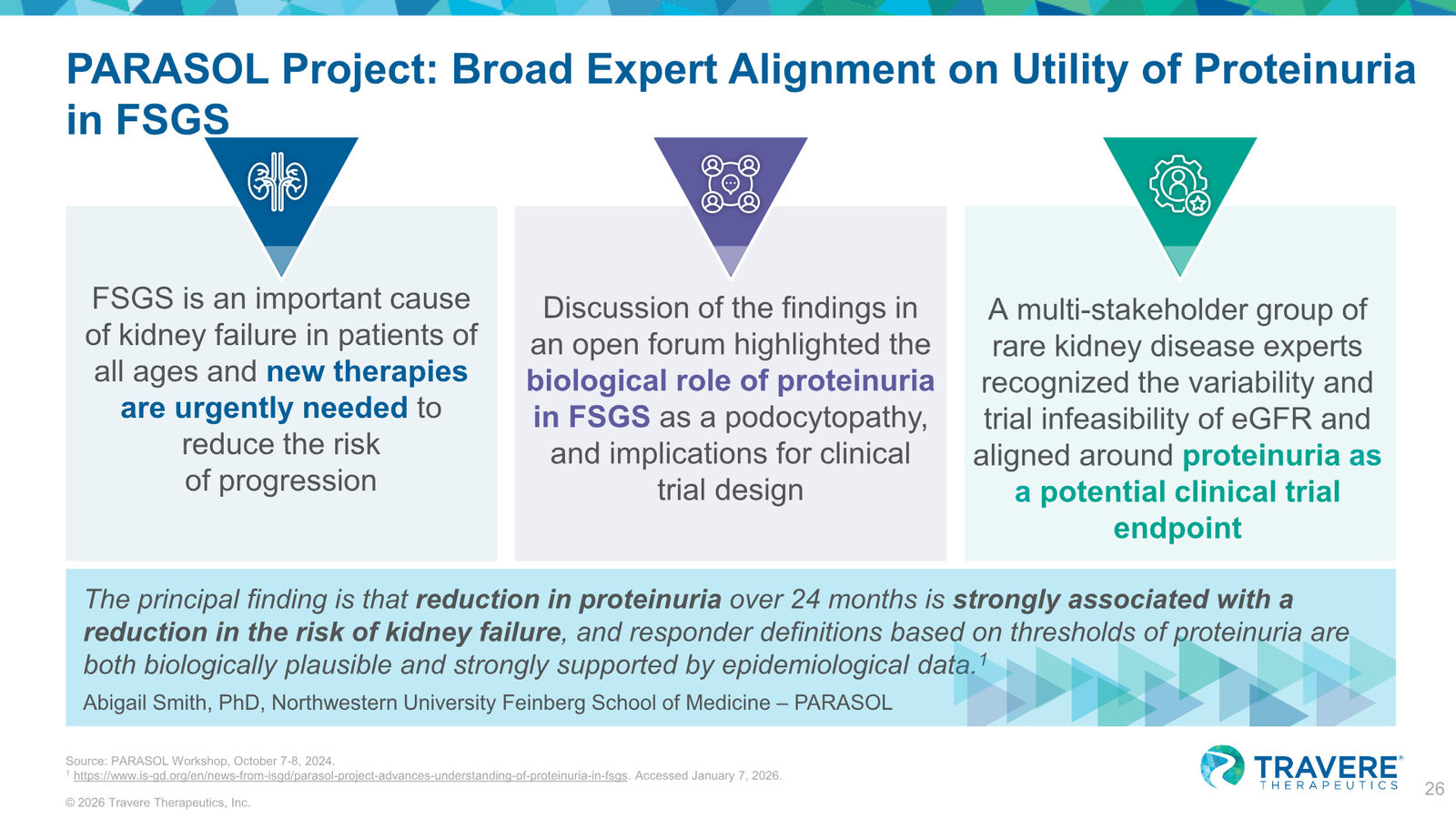 Travere Therapeutics Corporate Overview January 2026 — slide 26 of 42