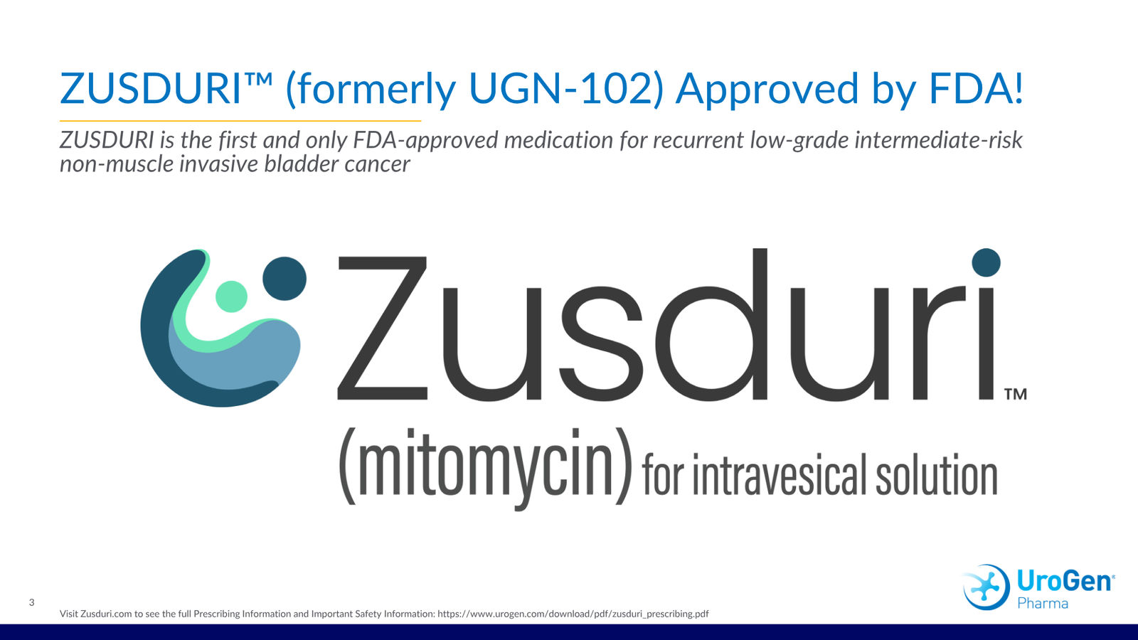 UroGen Corporate Presentation March 2026 — slide 3 of 30