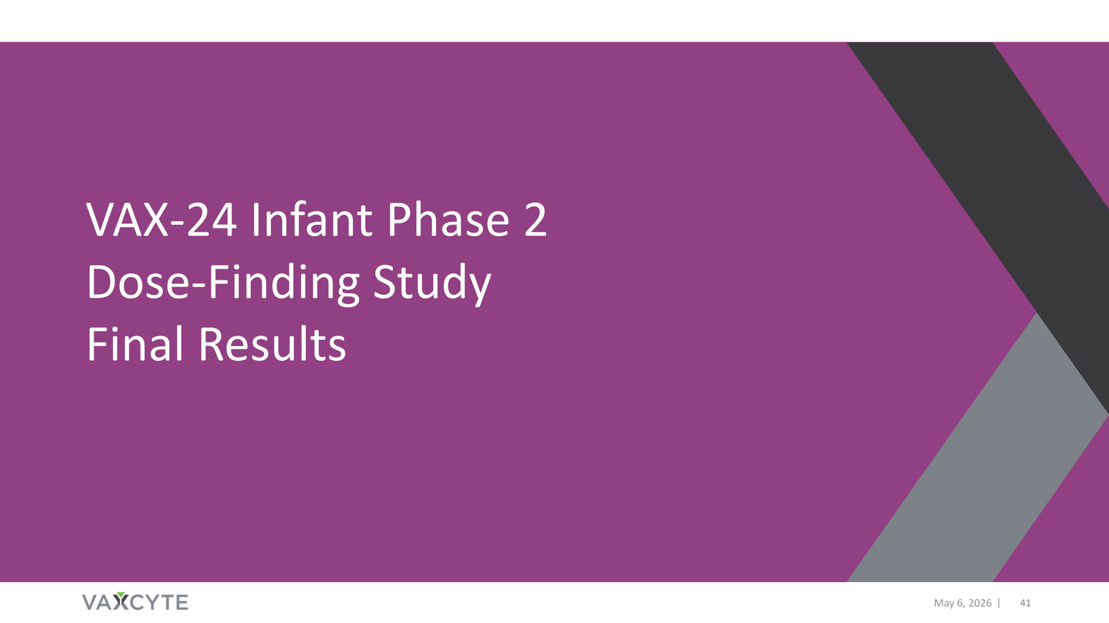 Vaxcyte Corporate Presentation — slide 41 of 68