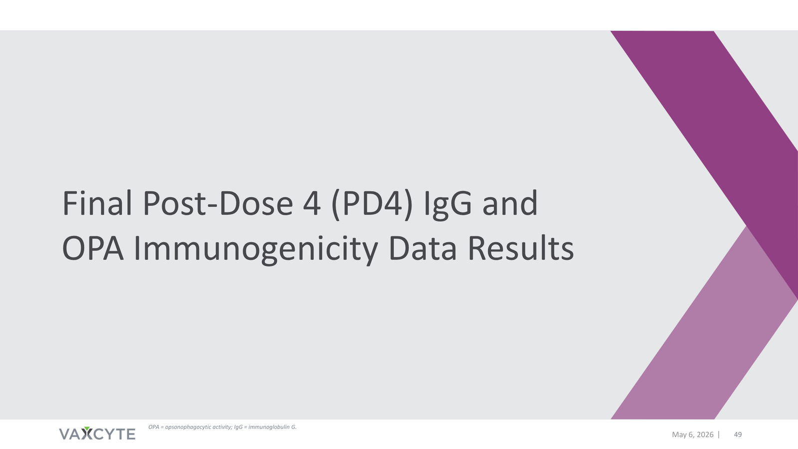 Vaxcyte Corporate Presentation — slide 49 of 68