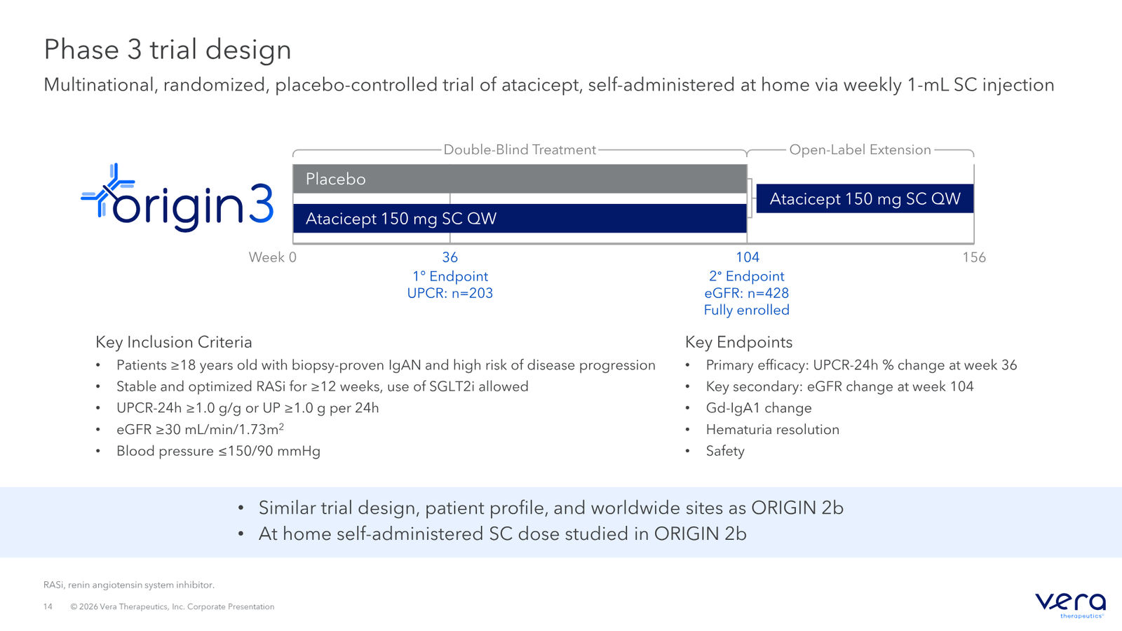 Vera Therapeutics Corporate Deck April 2026 — slide 14 of 32