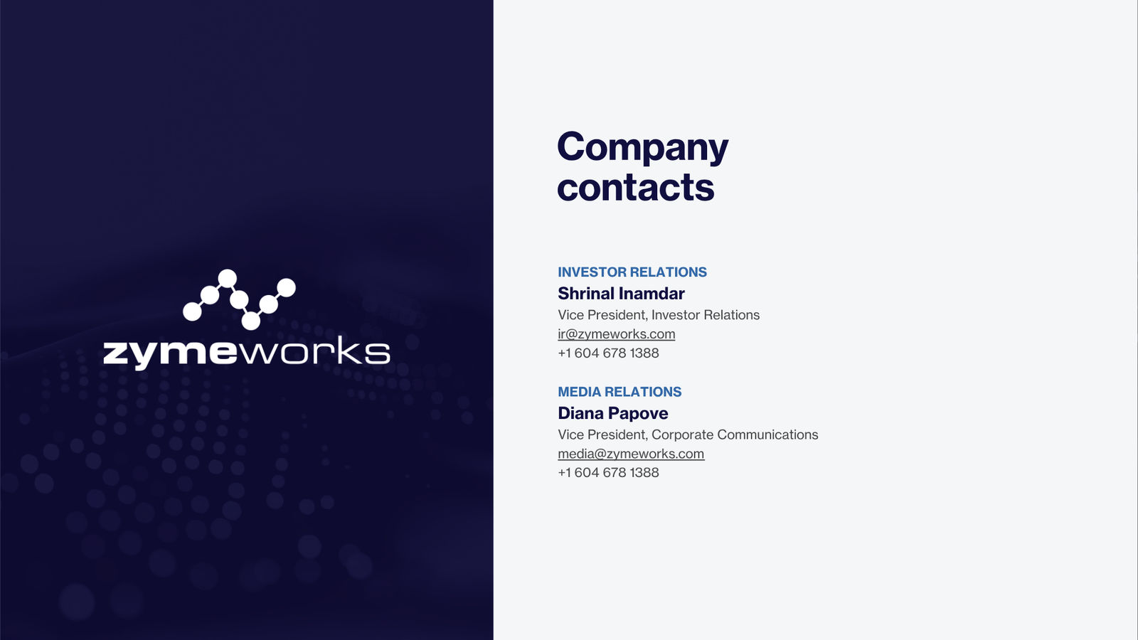 Zymeworks Corporate Deck March 2026 — slide 28 of 28